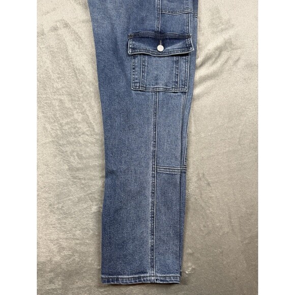 KanCan Jeans Women's 9/28 Blue Medium Wash Avery High Rise Cargo Pocket Casual - Picture 10 of 12